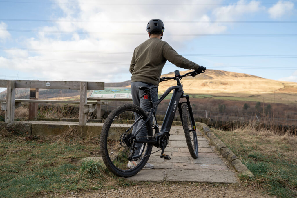 Biking off-road in the hills